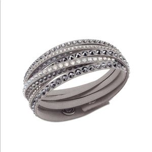 RARE Swarovski Crystal Gray Wrap Bracelet - MINT